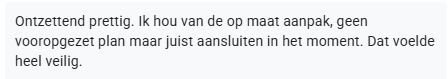 hoe heb je het ervaren. 4