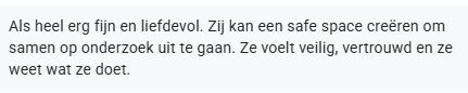 hoe heb je het ervaren.